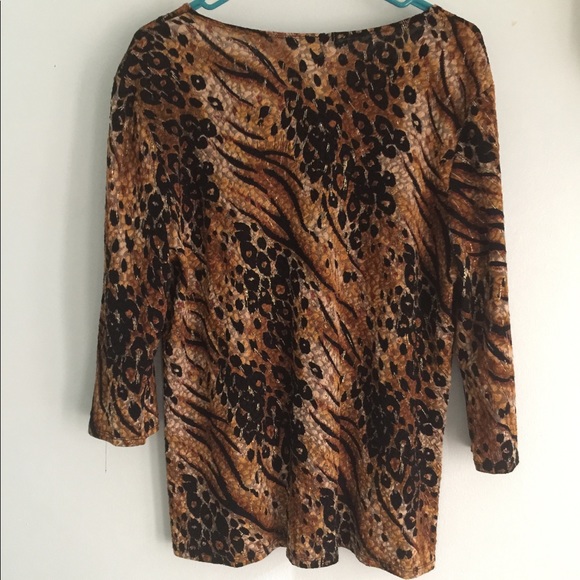 JM Collection Patterned Top - Picture 2 of 4